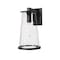 Z-Lite Bar Harbor Outdoor Wall, 1-Light, 10 In.W x 11 In.L x 18 In.H, Sand Black/Clear seedy 5004B-BK - alternate 1